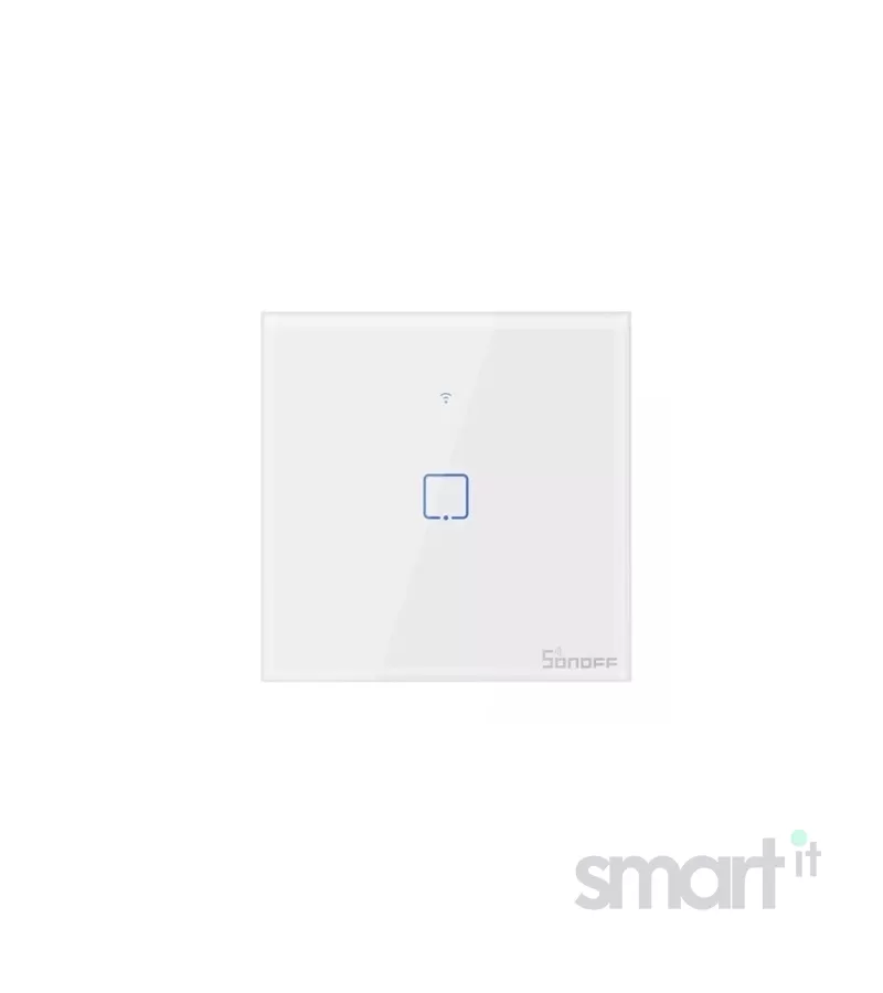 Smart WiFi настенный Выключатель одноклавишный, белый цвет артикул: T0UK1C фото