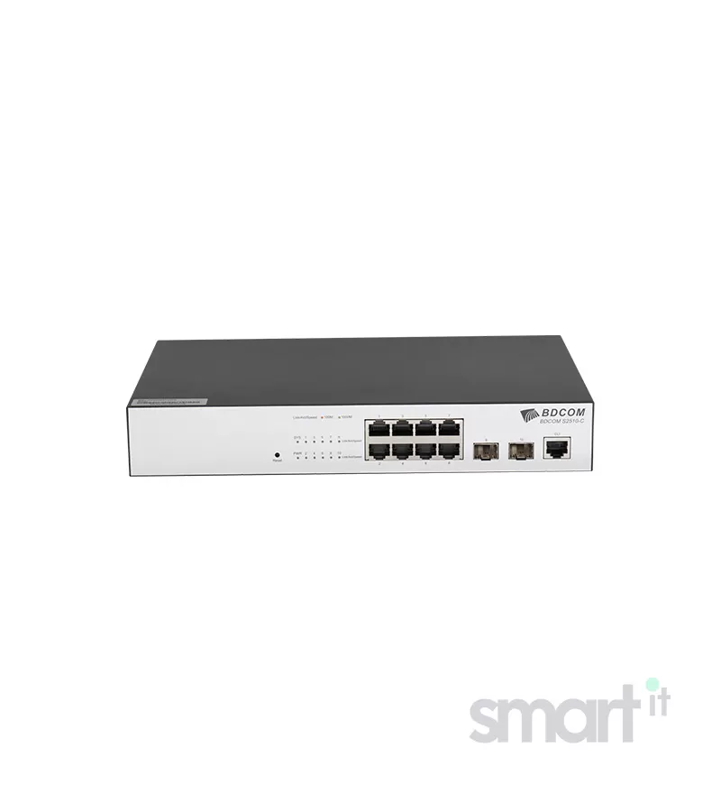 S2510-P L3-lite Managed PoE Switch / S2510-P, PoE Коммутатор 130W управляемый 8 порта 1G RJ45 + 2 Port 1G SFP(BDCOM) image