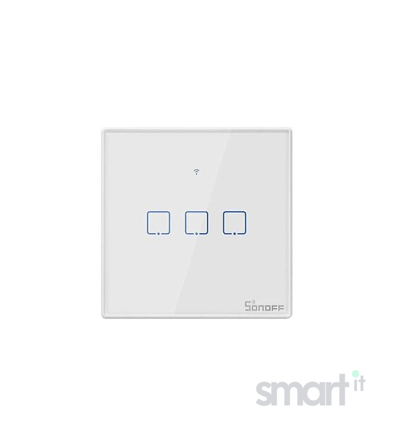 Smart WiFi настенный Выключатель трехклавишный,  белый цвет артикул: T2UK3C image