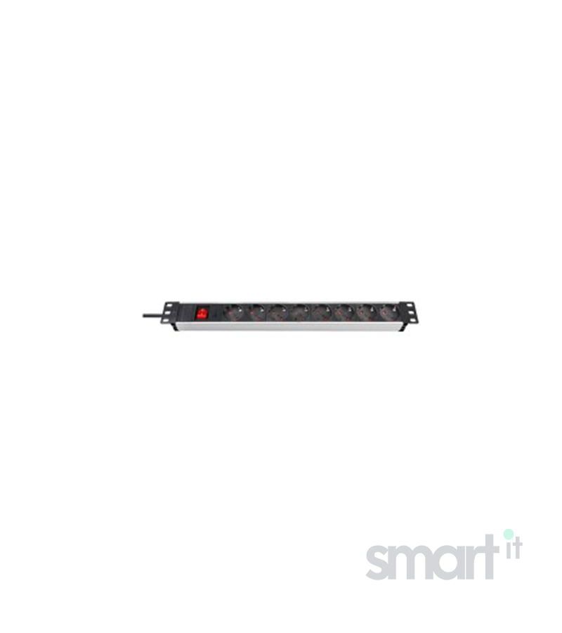 Сетевой фильтр (Удлинитель) Premium-Line Technic Alu 19; 8 розеток; кабель 2 метра; с выключателем image
