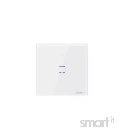 Smart WiFi настенный Выключатель одноклавишный, белый цвет артикул: T0UK1C image thumbnail