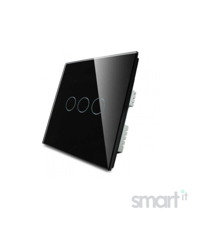Smart WiFi настенный Выключатель трехклавишный, чёрный цвет артикул: T3UK3C image thumbnail
