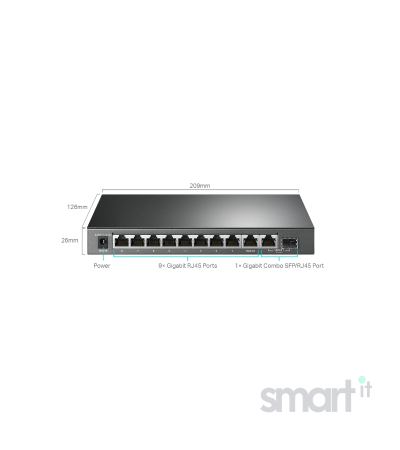 TP-Link PoE-коммутатор Easy Smart, 8 гигабитных порта PoE, TL-SG1210MPE image thumbnail