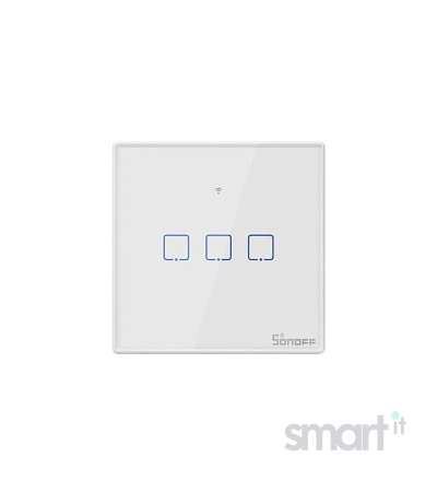 Smart WiFi настенный Выключатель трехклавишный,  белый цвет артикул: T2UK3C image thumbnail