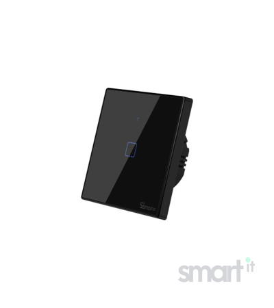 Smart WiFi настенный Выключатель одноклавишный,  чёрный цвет артикул: T3UK1C image thumbnail
