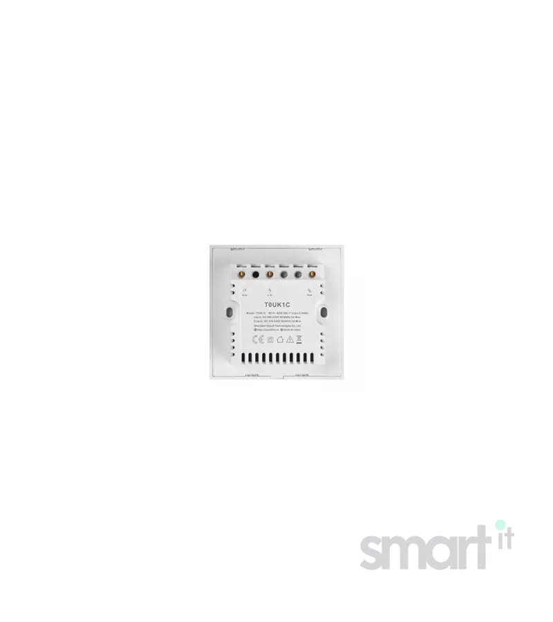 Smart WiFi настенный Выключатель одноклавишный, белый цвет артикул: T0UK1C image
